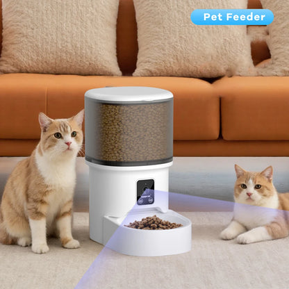 Automatischer Futterautomat 4L mit WIFI & Kamera - App-Steuerung für Katzen & Hunde