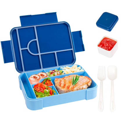 Bento Lunchbox 1330ml - Auslaufsicher mit Fächern für Büro & Schule