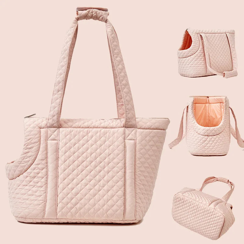 Haustier-Handtasche Katzen - Gesteppte Schultertasche für Herbst & Winter