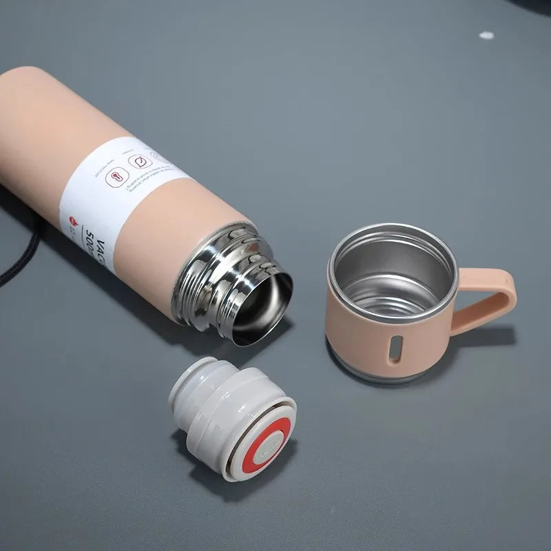 Thermoflasche 500ml Edelstahl - Vakuumisoliert für Kaffee & Tee