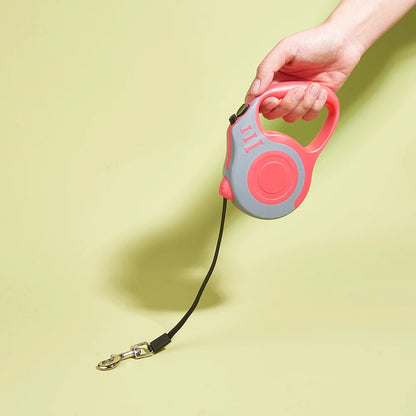 Retractable Nylon Dog Leash 3m/5m – Strong, Tangle-Free Lead for Small, Medium & Large Dogs