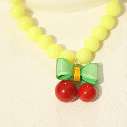 Perlen-Halsband für Haustiere – Handgefertigt, Kirsch-Design für Hunde & Katzen