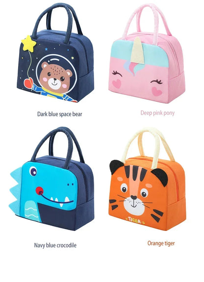 Isolierte Lunchbox-Tasche Kinder - 3D Cartoon Thermotasche für Schule