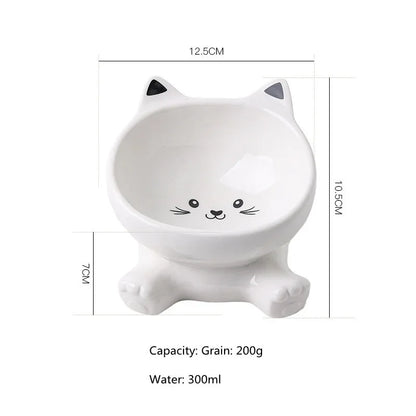 Erhöhter Katzen-Keramiknapf – ergonomischer Futternapf für Katzen & kleine Hunde