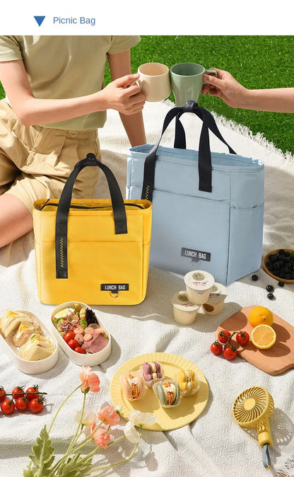Isolierte Lunch Bag Thermotasche - Große Kapazität für Arbeit, Schule & Picknick