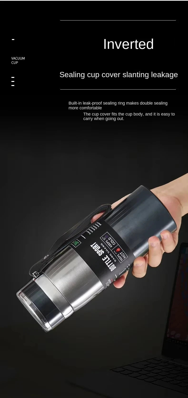 Thermoskanne 1L Edelstahl – Hält 24h kalt & 12h heiß | Isolierflasche