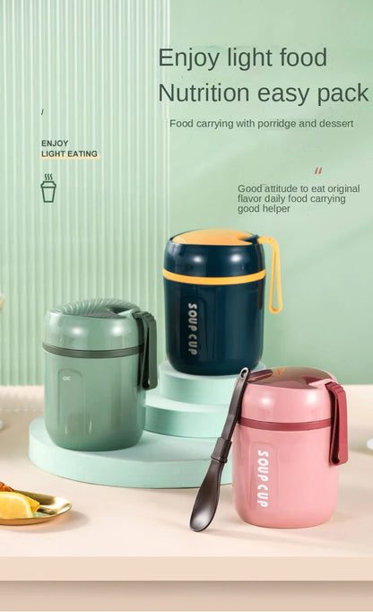 Thermische Edelstahl Lunchbox - Doppelwandig isoliert für Büro & Schule