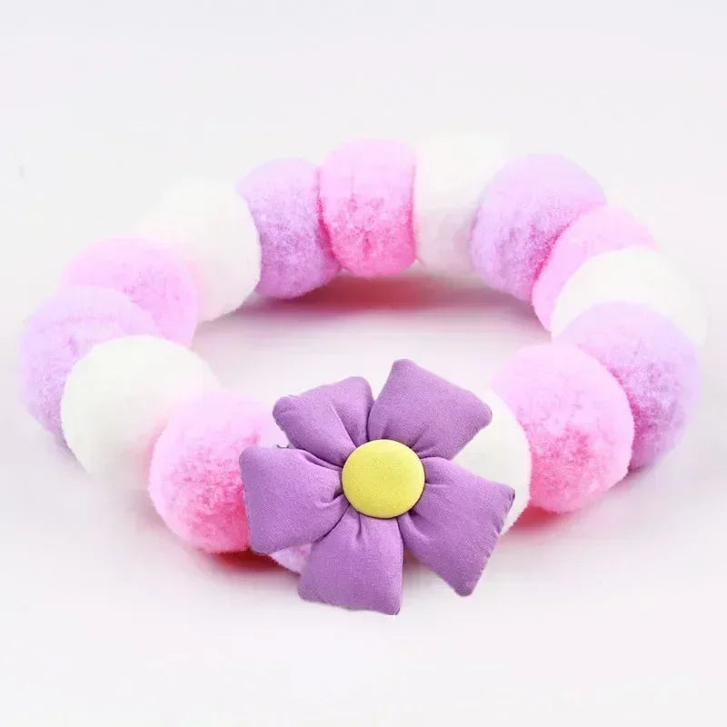 Haustier-Halstuch mit Pompons - Niedliches Halsband für Hunde & Katzen