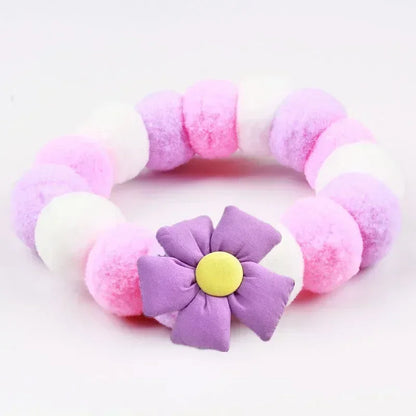 Haustier-Halstuch mit Pompons - Niedliches Halsband für Hunde & Katzen