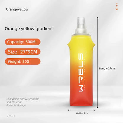 Sport TPU Faltflasche 250ml/500ml - Ultraleicht für Laufen, Marathon & Outdoor - 8 Farben