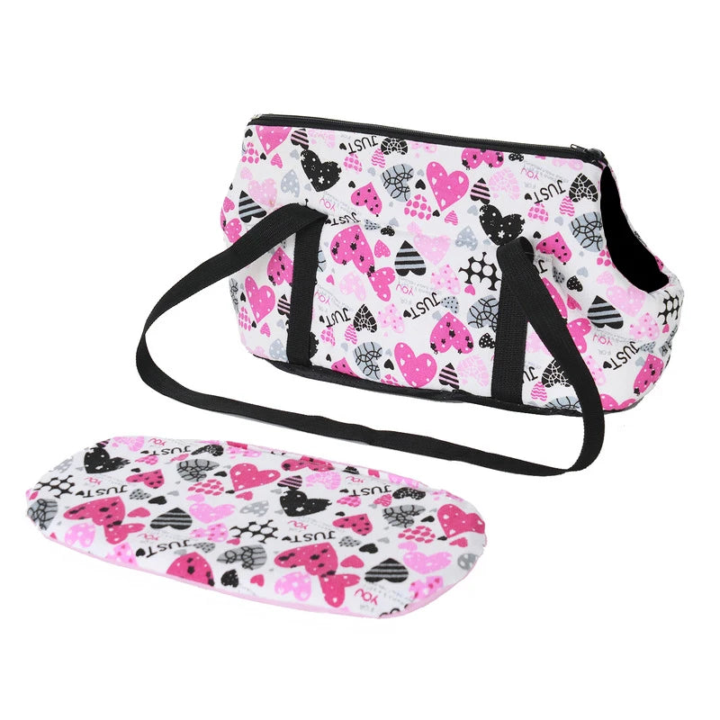 Portable Pet Sling Bag für Kleine Hunde & Katzen – Atmungsaktive Schultertasche mit Watermelon-Design