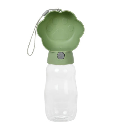 2-in-1 Hunde Wasserflasche mit Futterbehälter – Tragbare Auslaufsichere Outdoor Trinkflasche für Hunde & Katzen