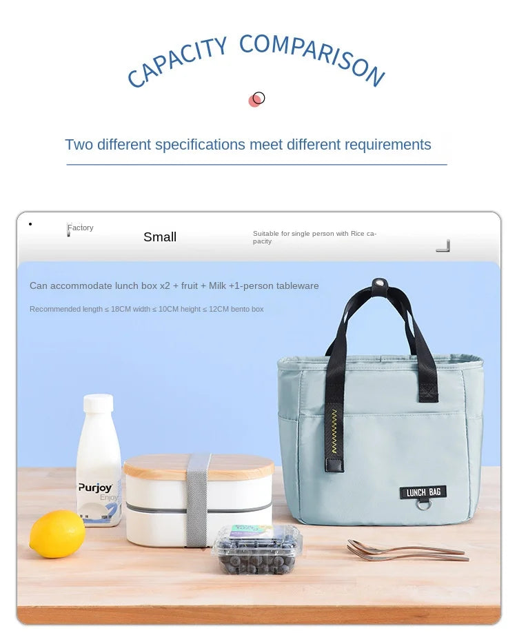 Isolierte Lunch Bag Thermotasche - Große Kapazität für Arbeit, Schule & Picknick