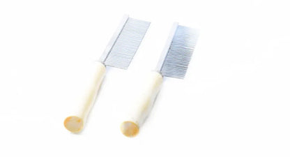 Edelstahl Hundekamm & Katzenkamm mit Holzgriff – Professionelle Fellpflege-Bürste