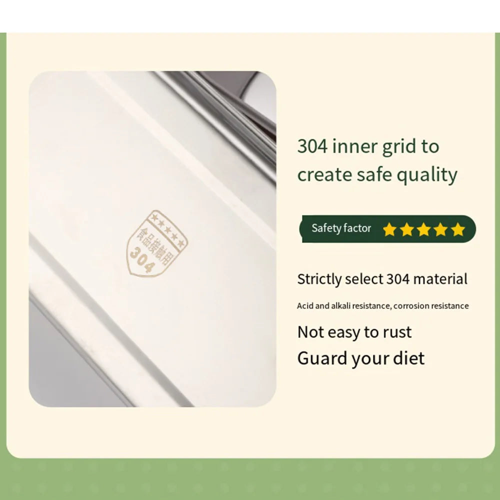 Elektrische Lunchbox - Warmhaltefunktion ohne Wasser | Edelstahl