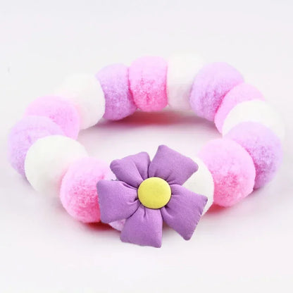 Haustier-Halstuch mit Pompons - Niedliches Halsband für Hunde & Katzen