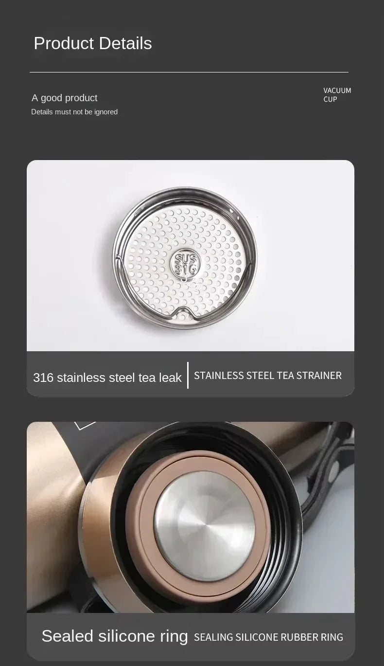 Thermoskanne 1L Edelstahl – Hält 24h kalt & 12h heiß | Isolierflasche