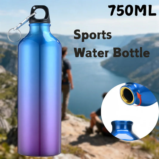 Sport Trinkflasche 750ml Aluminium - Auslaufsicher für Fahrrad & Outdoor