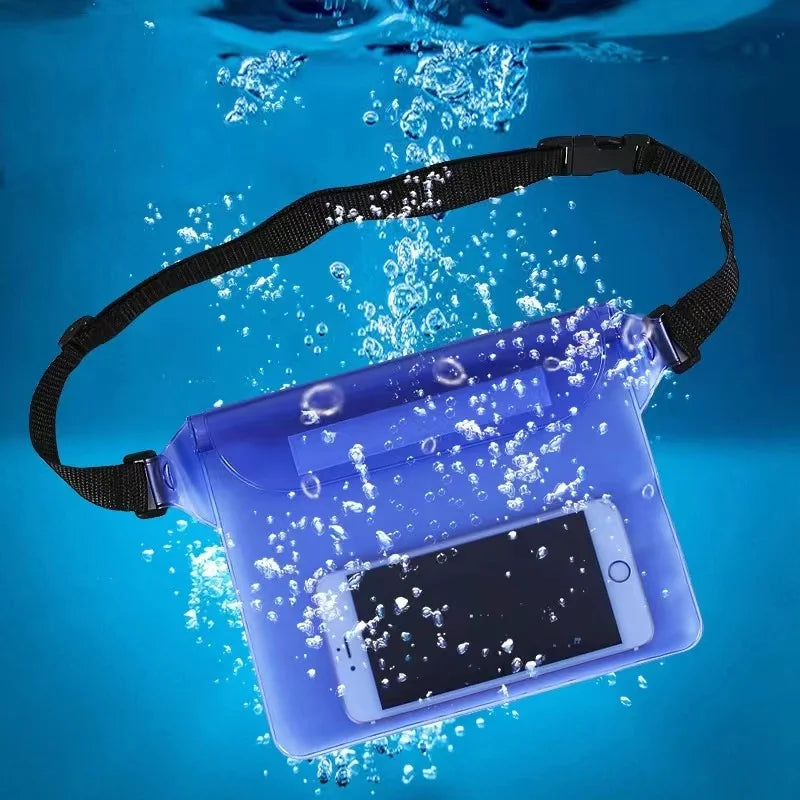Wasserdichte Bauchtasche mit Touchscreen - 3-Fach versiegelt für Schwimmen, Strand & Wassersport