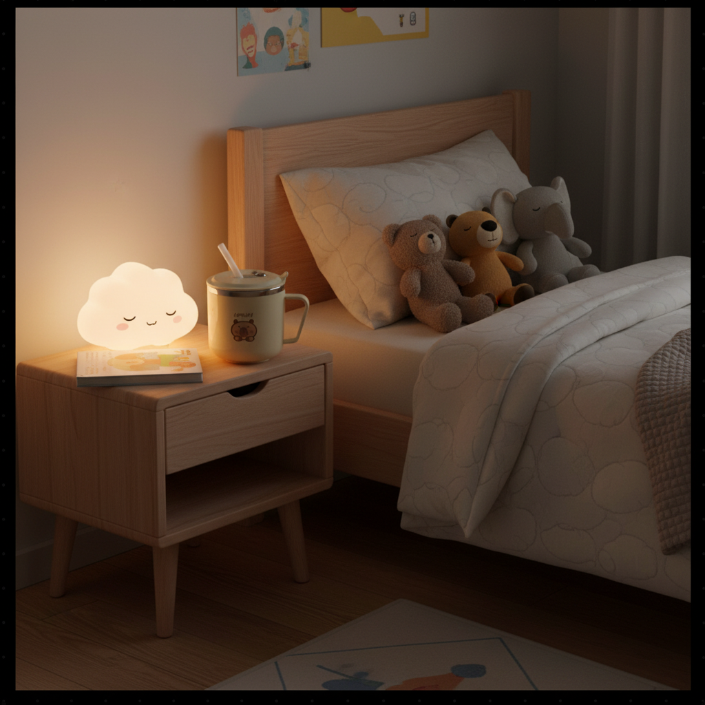 Becher am Nachttisch