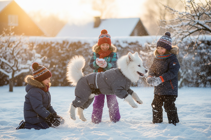 Kinder Hund Overall Schnee