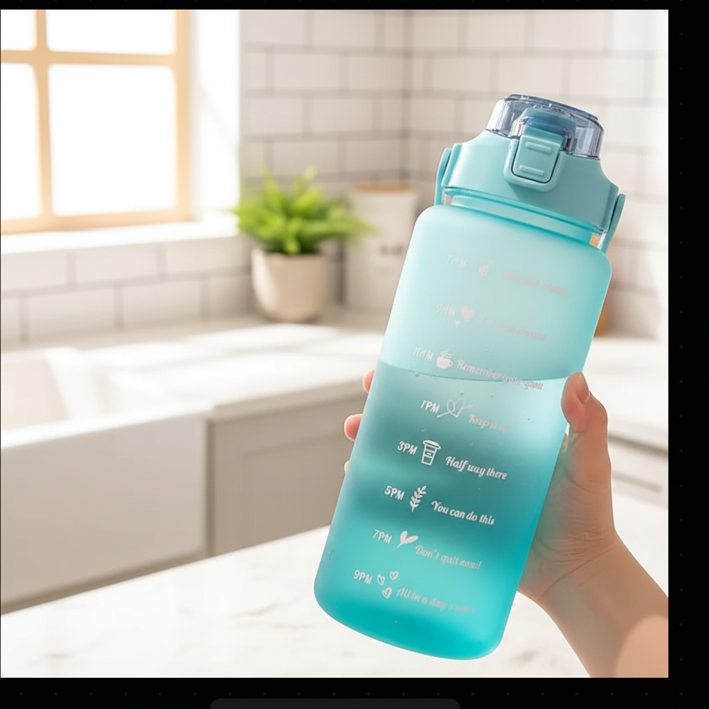 Nahaufnahme Blau-Türkis Flasche