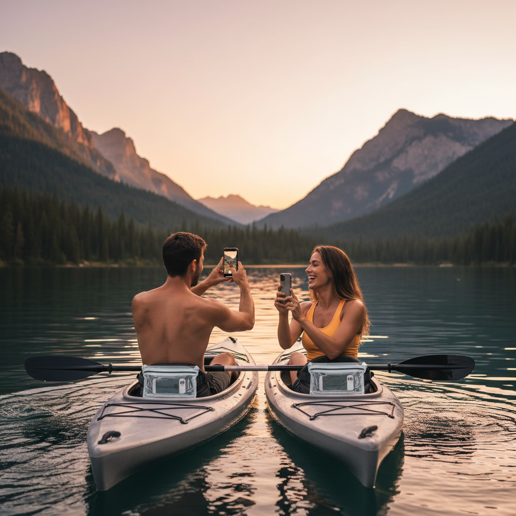 Paar beim Kajakfahren