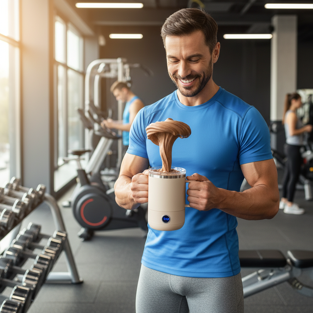 Protein-Shake im Fitnessstudio