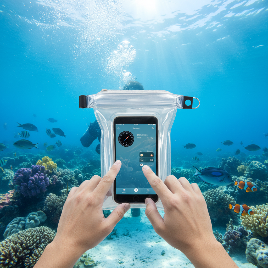 Smartphone-Nutzung unter Wasser
